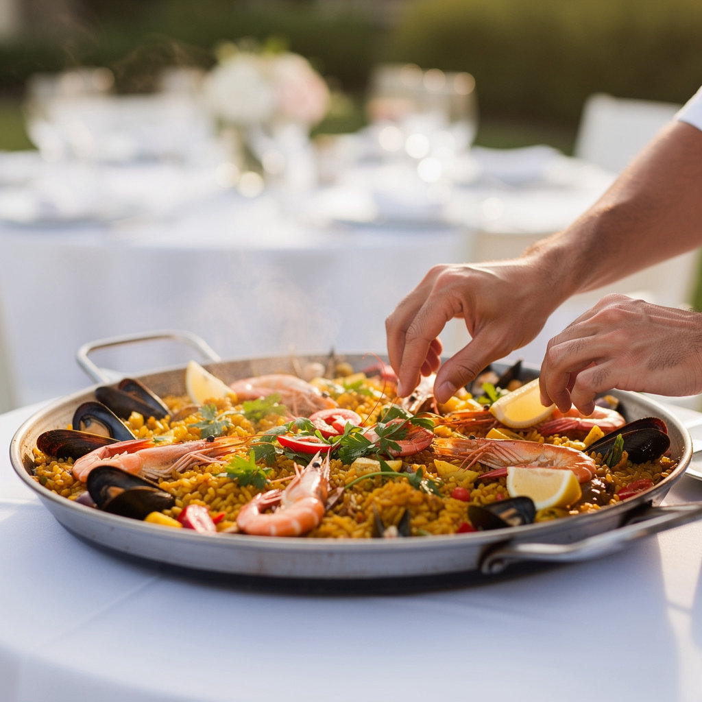 SB Paella Catering presents elegant wedding catering with paella in Santa Barbara, California